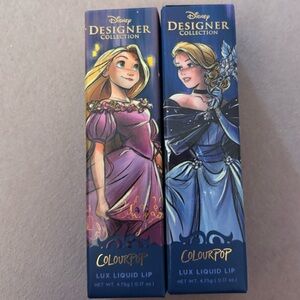 2 Colourpop Disney Designer collection liquid lipsticks Flynn Prince Charming